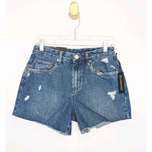 Blank NYC The Perry Mom Shorts Size 26 Blue Denim - Picture 1 of 11